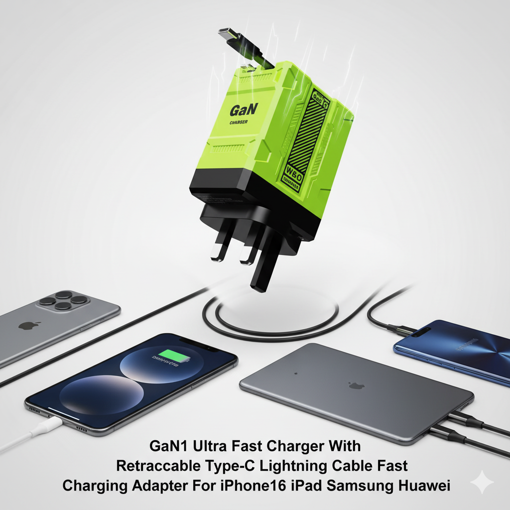 GaN Smart Retractable Charger