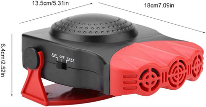 Portable Car Heater 12V 150W – 2-in-1 Heater & Cooling Fan for Windshield Defrost and Defog