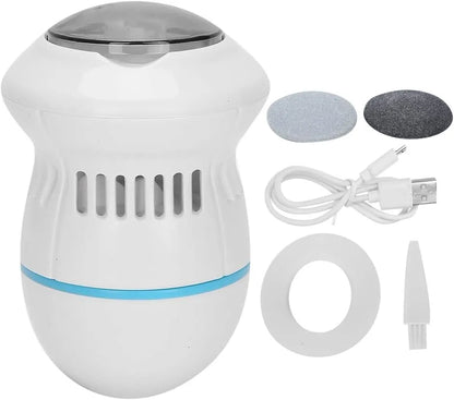 Electric Vacuum Adsorption Foot Grinder, Callus Remover, Round Rechargeable Electronic Foot File Pedicure Foot Care Tool, Removes Dry, Dead, Hard Skin & Calluses