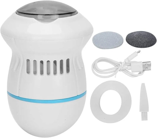Electric Vacuum Adsorption Foot Grinder, Callus Remover, Round Rechargeable Electronic Foot File Pedicure Foot Care Tool, Removes Dry, Dead, Hard Skin & Calluses