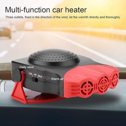 Portable Car Heater 12V 150W – 2-in-1 Heater & Cooling Fan for Windshield Defrost and Defog