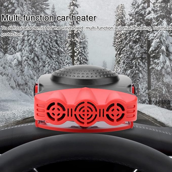 Portable Car Heater 12V 150W – 2-in-1 Heater & Cooling Fan for Windshield Defrost and Defog