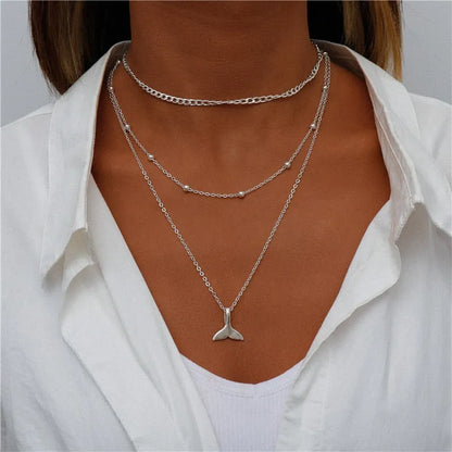 ENCHANTING MULTI-PENDANT LAYERED NECKLACE