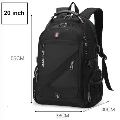 2022 Waterproof 17 Inch Laptop Backpack Men USB Charging Travel Backpack Women Oxford Rucksack Male Vintage School Bag Mochila - Mike Armstrong