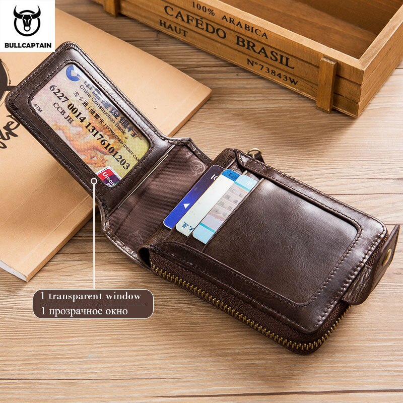 BULLCAPTAIN Brand men&#39;s Wallet Genuine Leather Purse Male Rfid Wallet Multifunction Storage Bag Coin Purse Wallet&#39;s Card Bags - Mike Armstrong