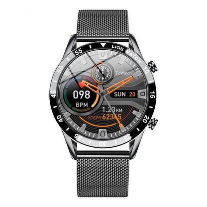 LIGE 2021 Full Circle Touch Screen Steel Band Luxury Bluetooth Call Men Smart Watch Waterproof Sport Activity Fitness Watch+Box - Mike Armstrong