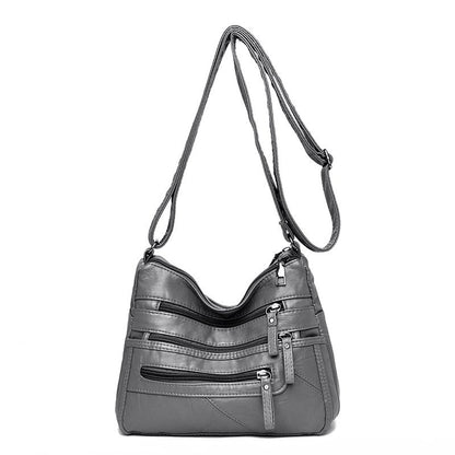 Soft Leather Shoulder Bags Multi-Layer Classic - Mike Armstrong