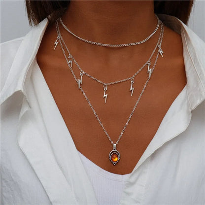 ENCHANTING MULTI-PENDANT LAYERED NECKLACE