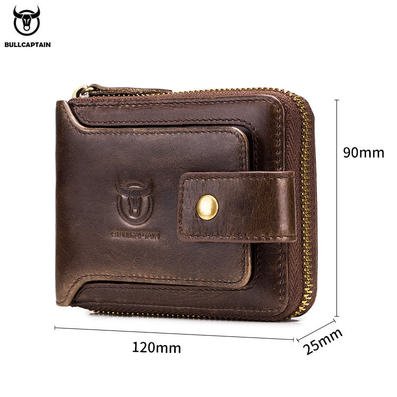 BULLCAPTAIN Brand men&#39;s Wallet Genuine Leather Purse Male Rfid Wallet Multifunction Storage Bag Coin Purse Wallet&#39;s Card Bags - Mike Armstrong