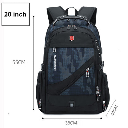 2022 Waterproof 17 Inch Laptop Backpack Men USB Charging Travel Backpack Women Oxford Rucksack Male Vintage School Bag Mochila - Mike Armstrong