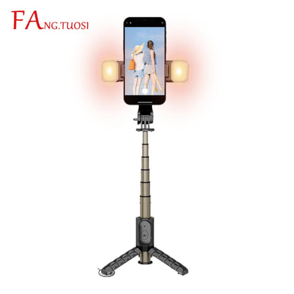 FANGTUOSI Mini Wireless bluetooth selfie stick 2022 New style Foldable mini tripod with Fill Light For IOS Android - Mike Armstrong