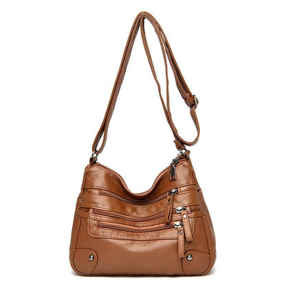 Soft Leather Shoulder Bags Multi-Layer Classic - Mike Armstrong