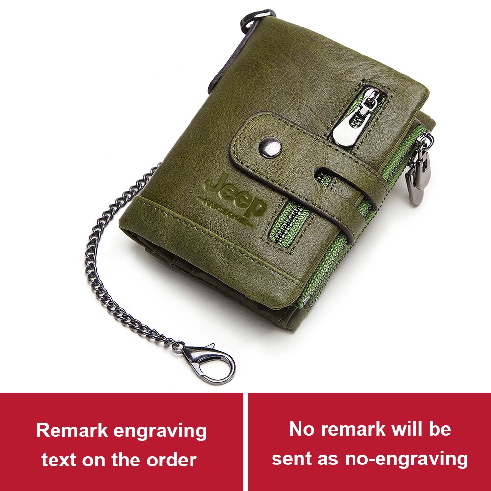 Free Engraving 100% Genuine Leather Men Wallet Coin Purse Small Mini Card Holder Chain PORTFOLIO Portomonee Male Walet Pocket - Mike Armstrong