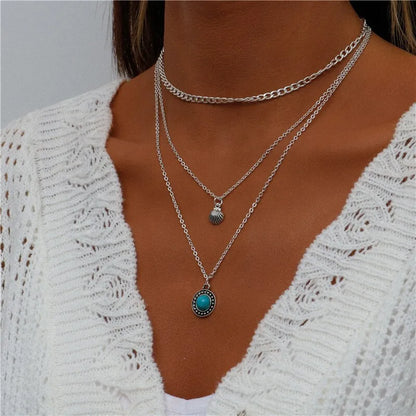 ENCHANTING MULTI-PENDANT LAYERED NECKLACE