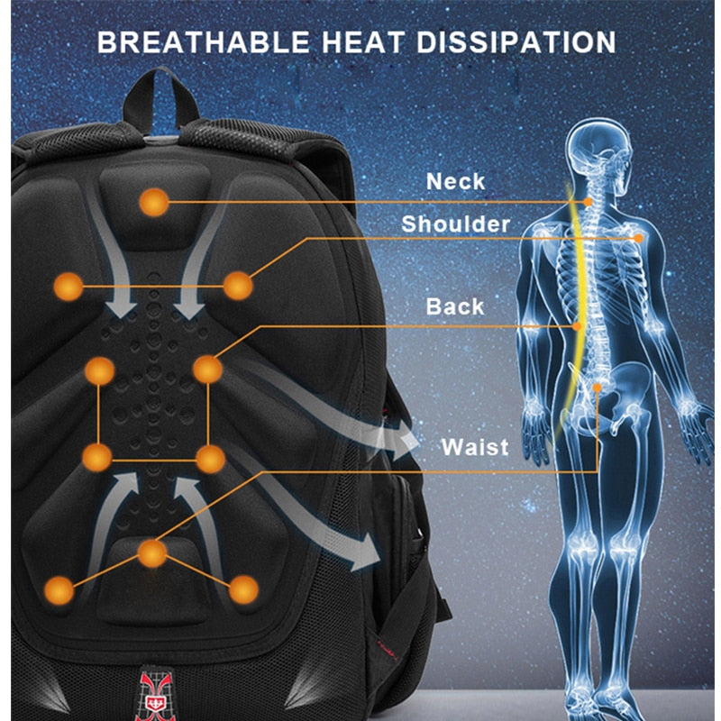 2022 Waterproof 17 Inch Laptop Backpack Men USB Charging Travel Backpack Women Oxford Rucksack Male Vintage School Bag Mochila - Mike Armstrong