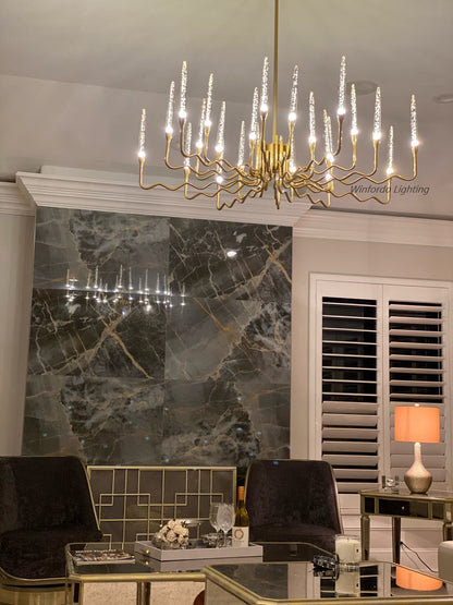 2021 Modern Luxury Light LED Crystal Chandelier Tree Branch Wedding Decoration Lamp For Dining Room Bedroom - Mike Armstrong