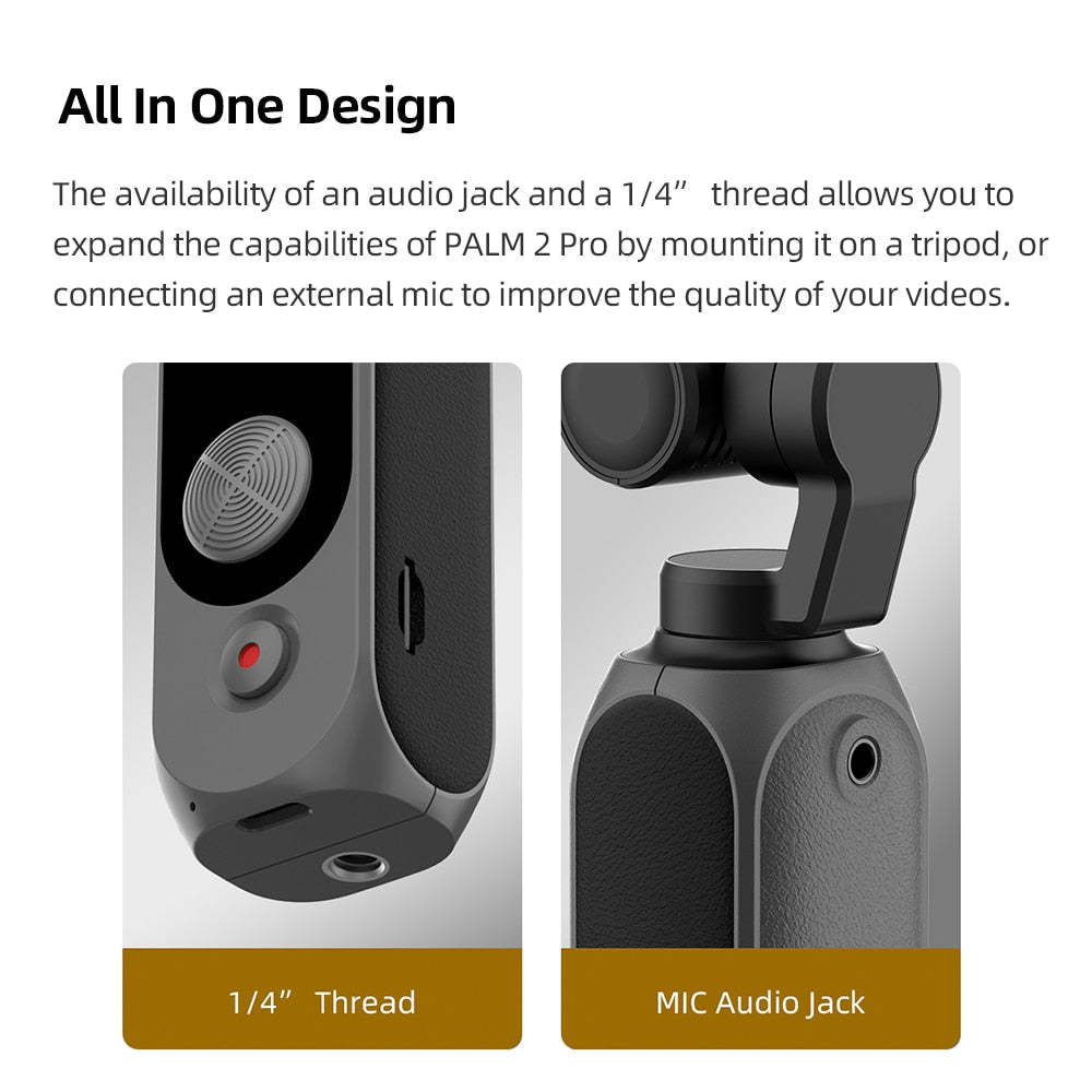 FIMI Palm 2 Pro 3-axis Stabilized Handheld Camera Gimbal Stabilizer estabilizador celular 4K 30fps camera Video Original new - Mike Armstrong