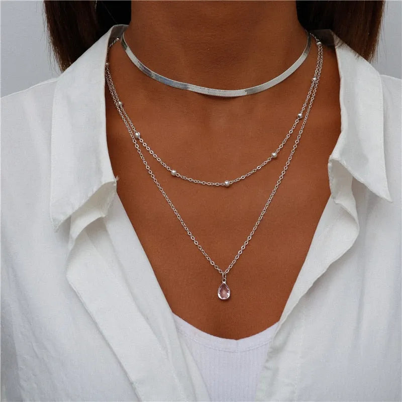 ENCHANTING MULTI-PENDANT LAYERED NECKLACE