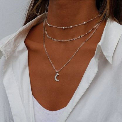 ENCHANTING MULTI-PENDANT LAYERED NECKLACE