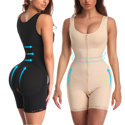 Zip Waist Lace Slimming Shaper Corset Control Shapewear Butt Lifter Strap Body Shaper Underwear Bodysuit Women Plus Size S-6xl - Mike Armstrong