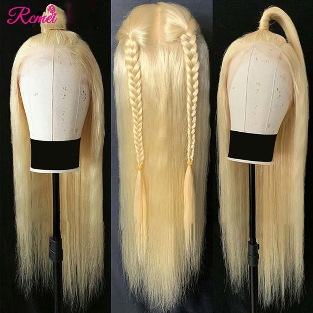 38&#39;&#39; 613 Blonde HD Lace Front Human Hair Wigs Brazilian Straight 613 Transparent Lace Frontal Wig Perruque Cheveux Humain 150% - Mike Armstrong