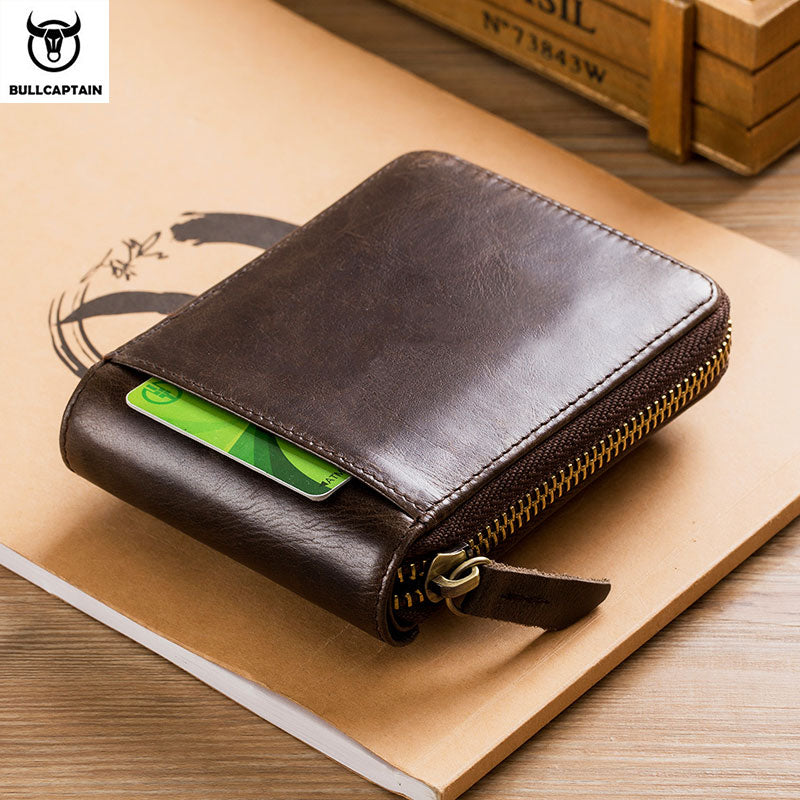 BULLCAPTAIN Brand men&#39;s Wallet Genuine Leather Purse Male Rfid Wallet Multifunction Storage Bag Coin Purse Wallet&#39;s Card Bags - Mike Armstrong