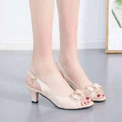 Spring Slip on Heel Pumps Lady Casual Party Night Club - Mike Armstrong