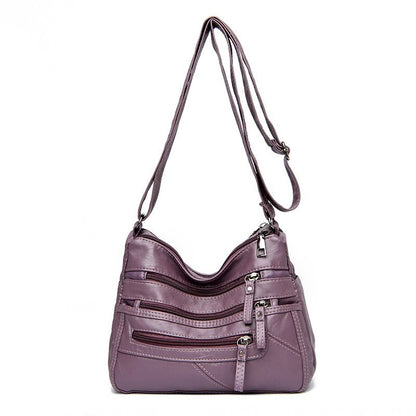 Soft Leather Shoulder Bags Multi-Layer Classic - Mike Armstrong