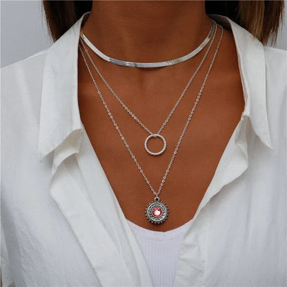 ENCHANTING MULTI-PENDANT LAYERED NECKLACE