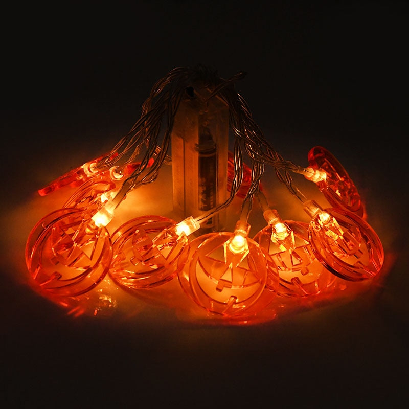 Pumpkin Halloween LED Lights 1.5M 10LED Ghost Bat String Lamp - Mike Armstrong