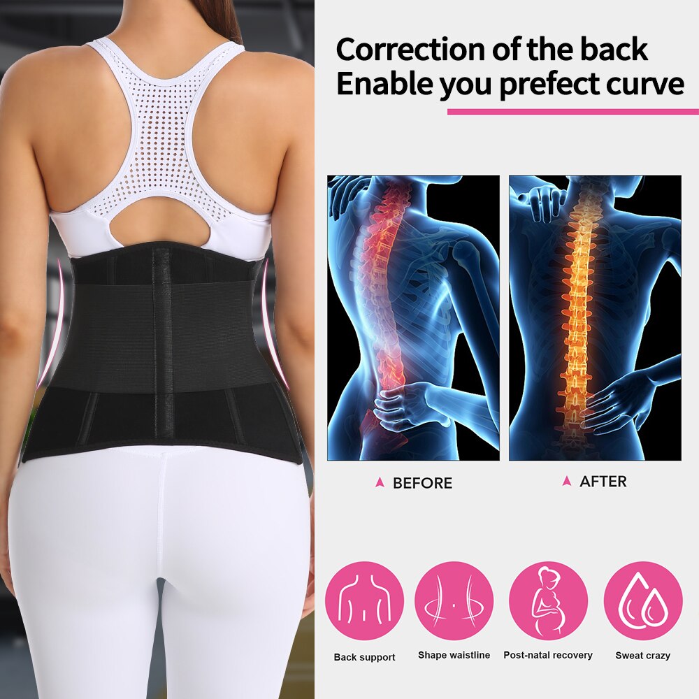 MISTHIN Women&#39;s Binders And Body Shapers Neoprene Firm Double Belt Fajas Slimming Large Size Waist Trainer Grinder Corset - Mike Armstrong