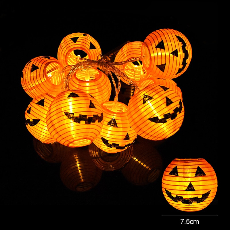 Pumpkin Halloween LED Lights 1.5M 10LED Ghost Bat String Lamp - Mike Armstrong