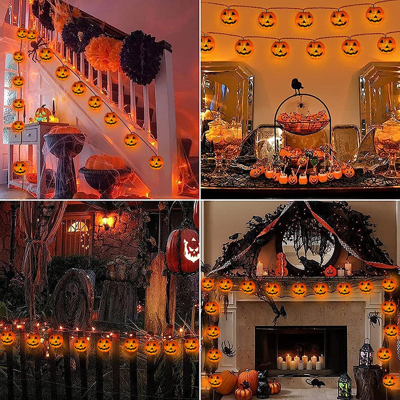 Pumpkin Halloween LED Lights 1.5M 10LED Ghost Bat String Lamp - Mike Armstrong