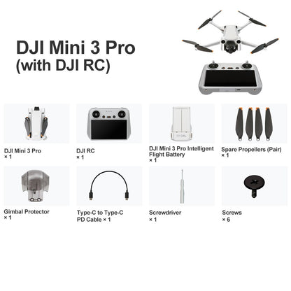 DJI Mini 3 Pro Drone 4K Professional GPS Quadcopter 60fps HD Video Photo 34min Max Flight Time Tri-Directional Obstacle Sensing - Mike Armstrong