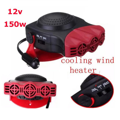 Portable Car Heater 12V 150W – 2-in-1 Heater & Cooling Fan for Windshield Defrost and Defog