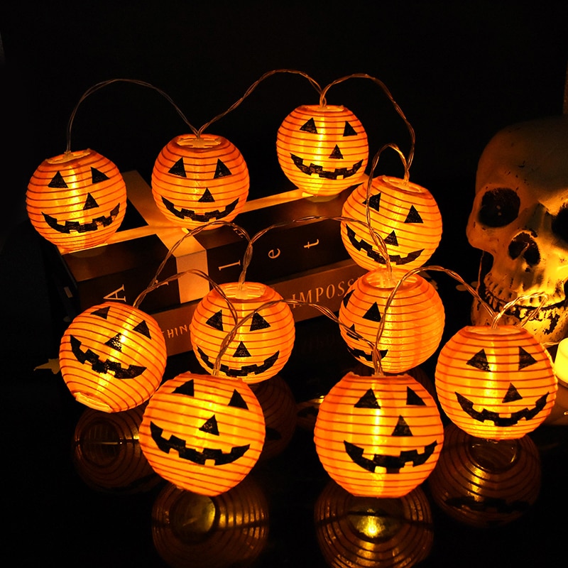 Pumpkin Halloween LED Lights 1.5M 10LED Ghost Bat String Lamp - Mike Armstrong