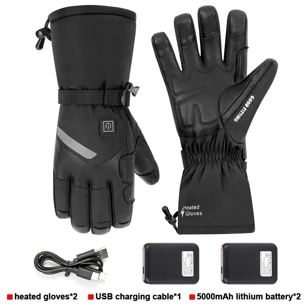 Heated Gloves Eletric Thermal Heat Gloves Winter Warm Skiing Snowboarding Hunting Fishing Waterproof Heated Rechargeable Gloves - Mike Armstrong