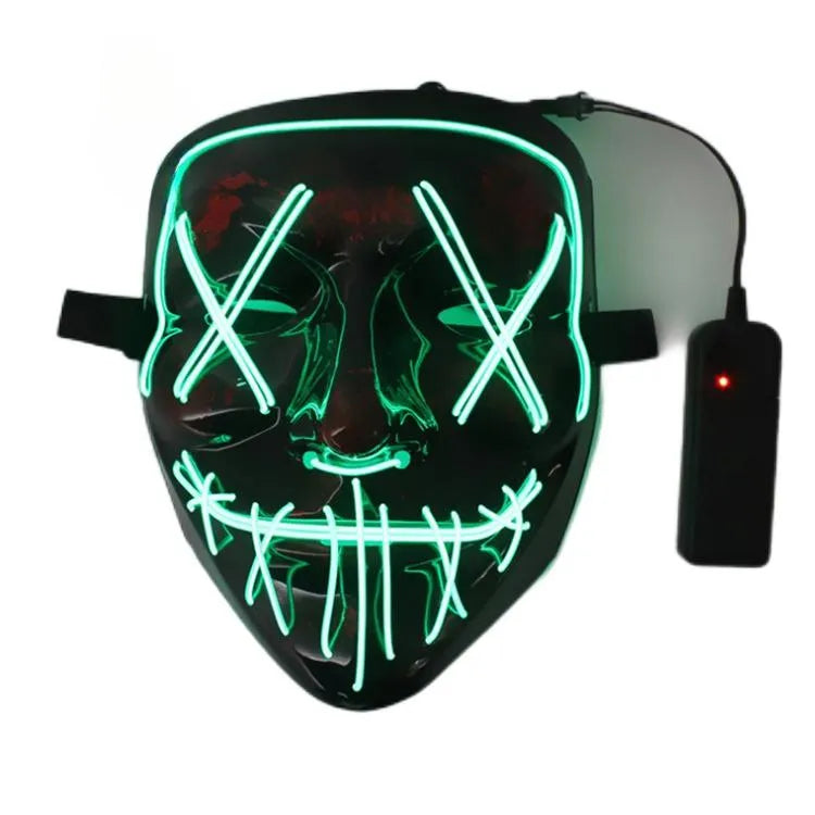 LED Neon Scary Halloween Mask: Illuminate the Night of Horror