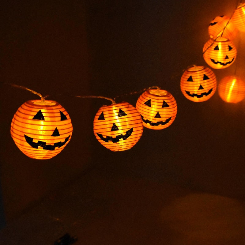 Pumpkin Halloween LED Lights 1.5M 10LED Ghost Bat String Lamp - Mike Armstrong