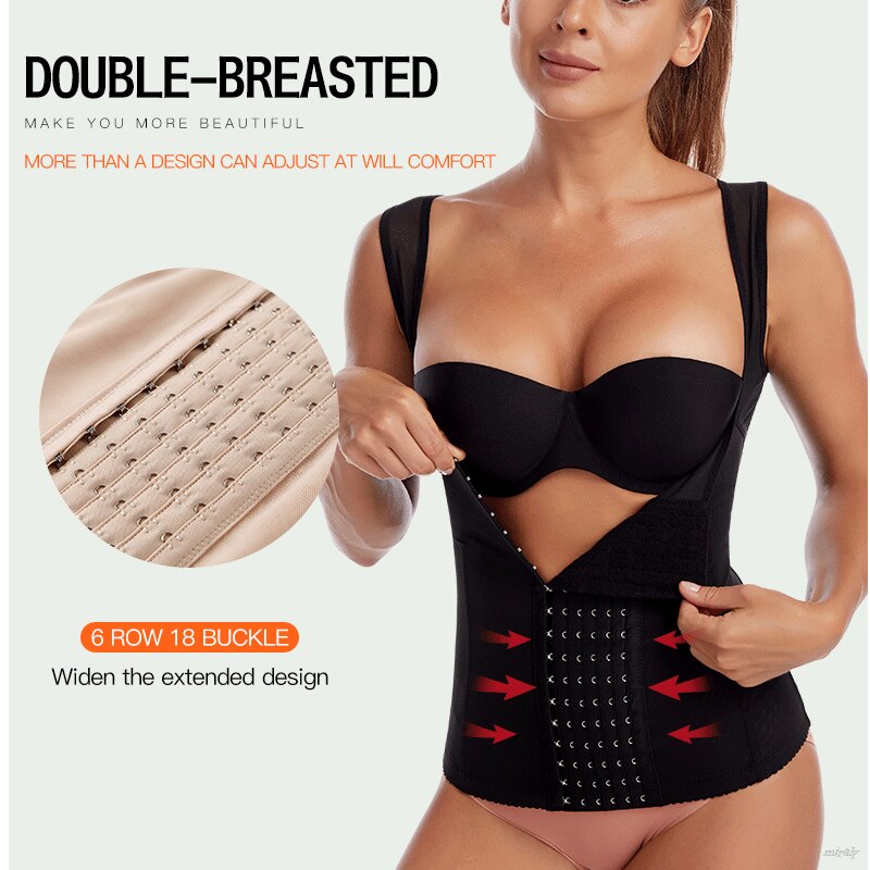 Waist Trainer Shapewear Vest Women&#39;s Underbust Corset Tummy Control Body Shaper Slimming Sheath Tummy Top Workout Waist Cincher - Mike Armstrong