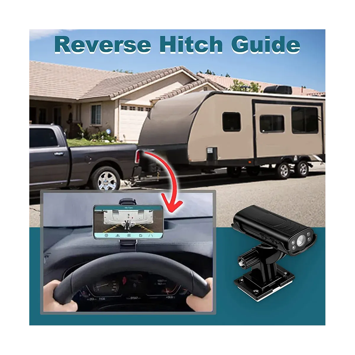 HD Wireless Backup Camera with Night Vision - Perfect for Reverse Hitch Guide