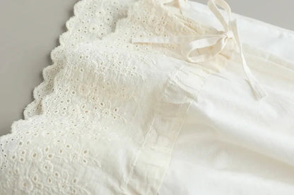 Spring Sweet Solid Color Embroidered Pants Women Casual Wide Leg Pants WH0311, Mike Armstrong