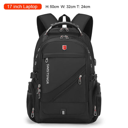 2022 Waterproof 17 Inch Laptop Backpack Men USB Charging Travel Backpack Women Oxford Rucksack Male Vintage School Bag Mochila - Mike Armstrong