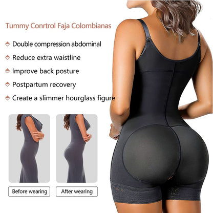 Body Shapewear Women Tummy Control Fajas Colombianas High Compression Waist Trainer Body Shaper Corset Butt Lifter Thigh Slimmer - Mike Armstrong