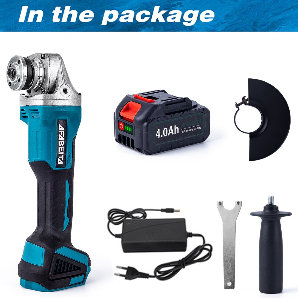 Brushless Electric Angle Grinder 350nm WrenchWith Battery For Cordless Cutting Woodworking Power Tool - Mike Armstrong