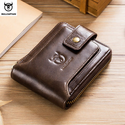 BULLCAPTAIN Brand men&#39;s Wallet Genuine Leather Purse Male Rfid Wallet Multifunction Storage Bag Coin Purse Wallet&#39;s Card Bags - Mike Armstrong