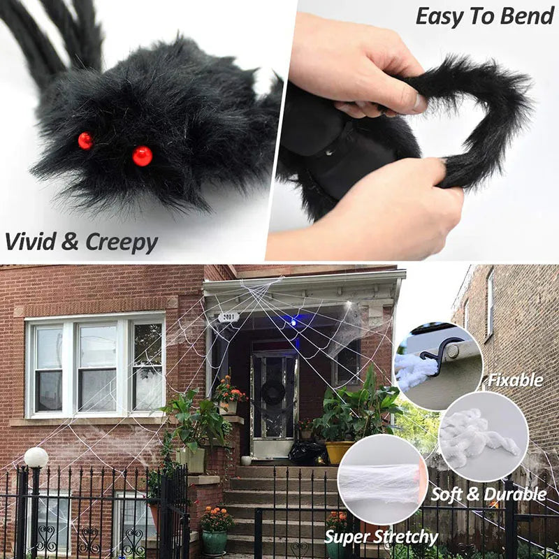 Halloween Spider Decor Party Accessories Liquidation Decorations Outdoor Decoration Scream Goods Props